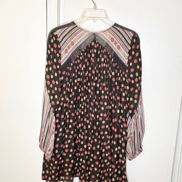 Free People Floral Stripe Boho Peasant Dress XS - Picture 7 of 7